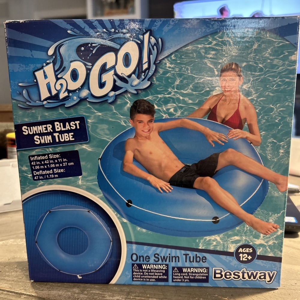 H2o Go Summer Blast Swim Tube Blue Ring 42"x42"x11"